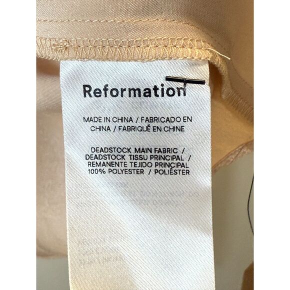 Reformation Women's Size XS Tan Ian Top V-Neck Long Sleeve NWT - Picture 8 of 9